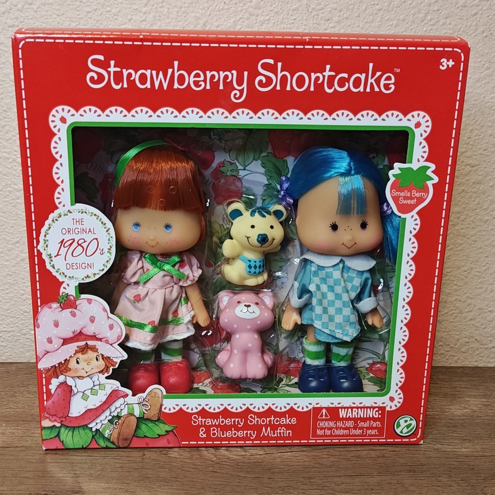 The Bridge Direct Strawberry Shortcake Blueberry Muffin Kids 6in Multi Doll Set
